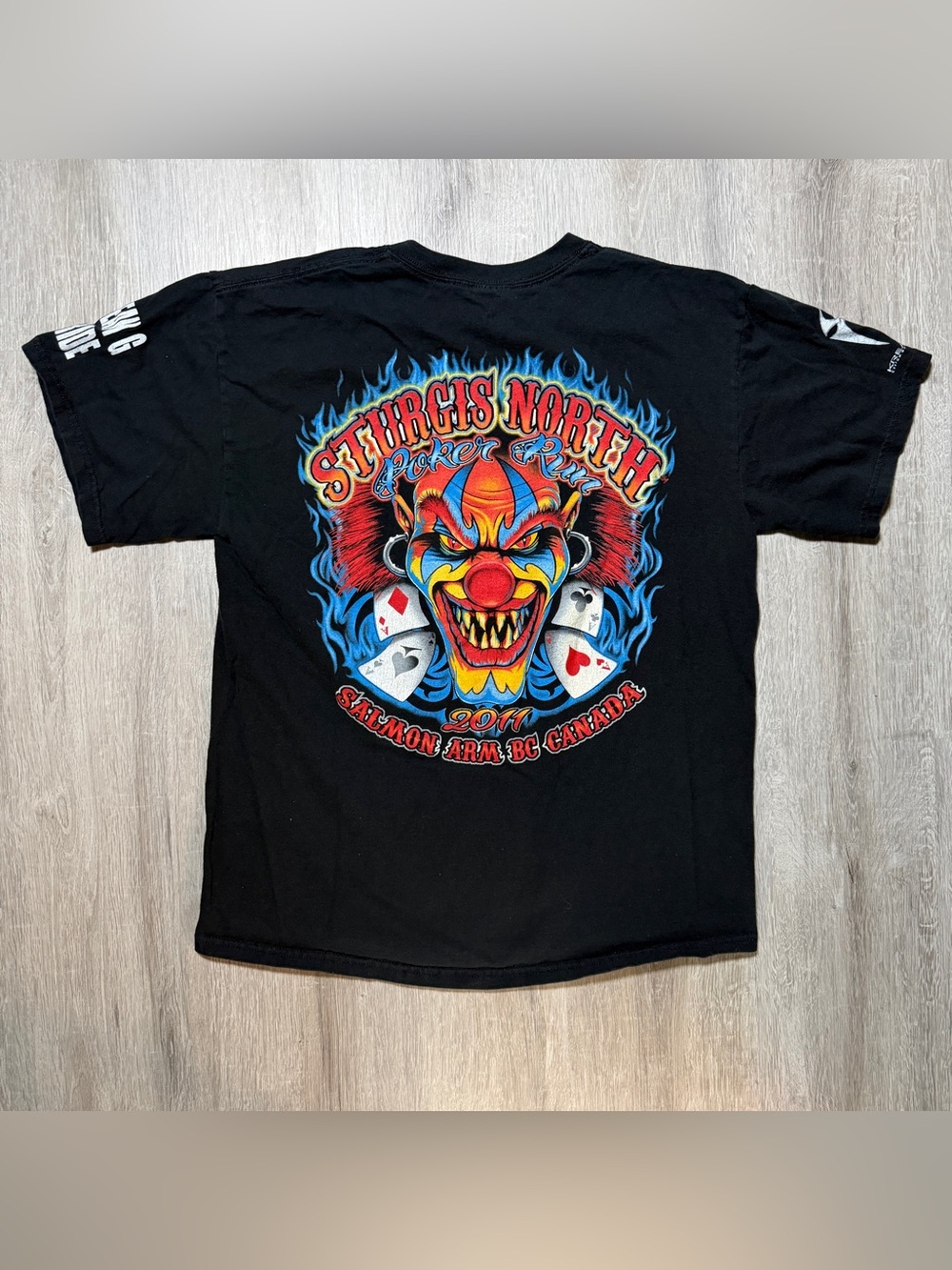 Gildan Black T-Shirt with Blue Logo Tag